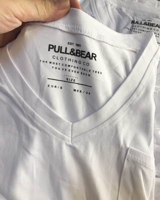 Áo thun cổ tim Pull&bear chất đẹp, dáng basic - kèm clip ảnh thật