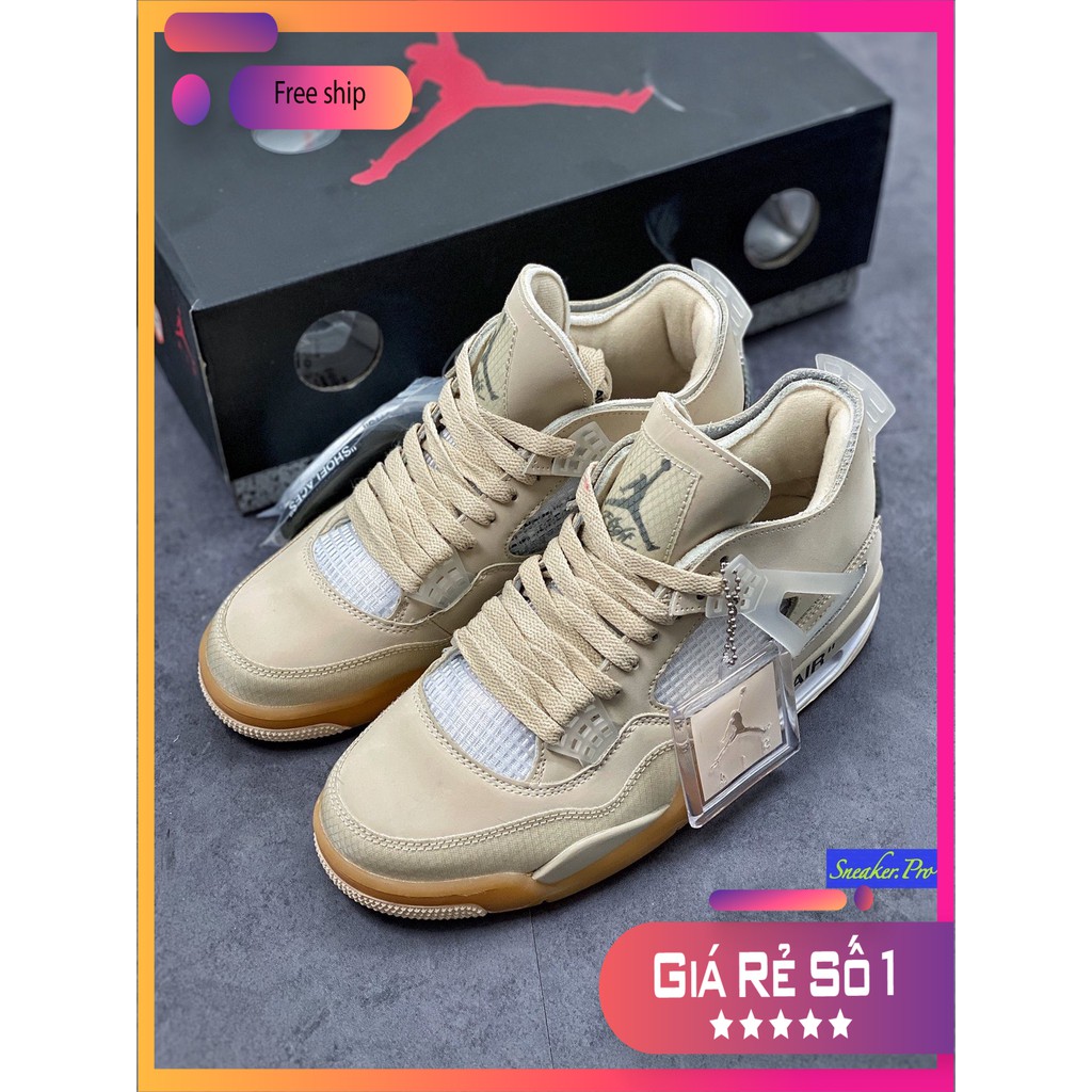 Giày thể thao AIR Jordan 4 Retro Off-White Sail (W) siêu phong cách dành cho nam nữ | BigBuy360 - bigbuy360.vn