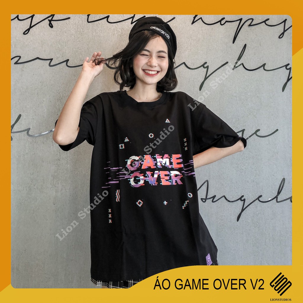 Áo game_over_v2 tay lỡ dáng rộng, hàng thiết kế SIÊU đẹp [cam kết hoàn tiền nếu không đúng chất lượng]