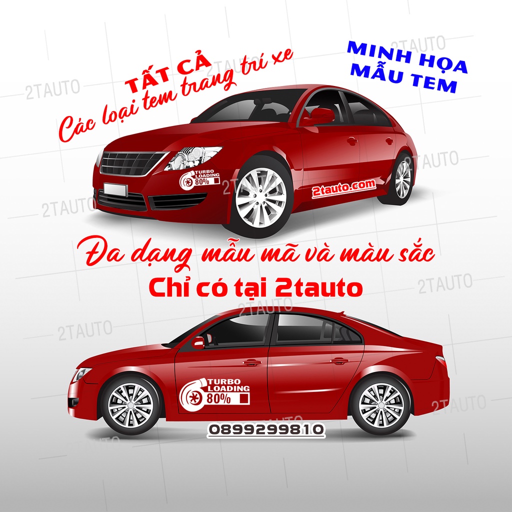 [GIÁ GỐC] Sticker chữ TURBO tem dán trang trí ô tô xe hơi chống nước, chống phai màu, mẫu mã đa dạng độc đáo - MẪU 8