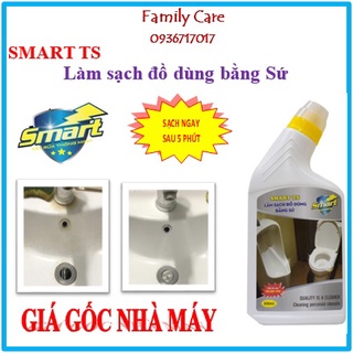 Làm Sạch Tẩy Trắng Đồ Dùng Bằng Sứ SMART TS - Bồn Cầu, Bồn Tắm, Bồn Rửa