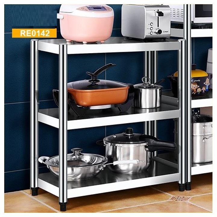 Kệ để lò vi sóng 3 tầng, chất liệu inox 304, kích thước: 75*50*35cm