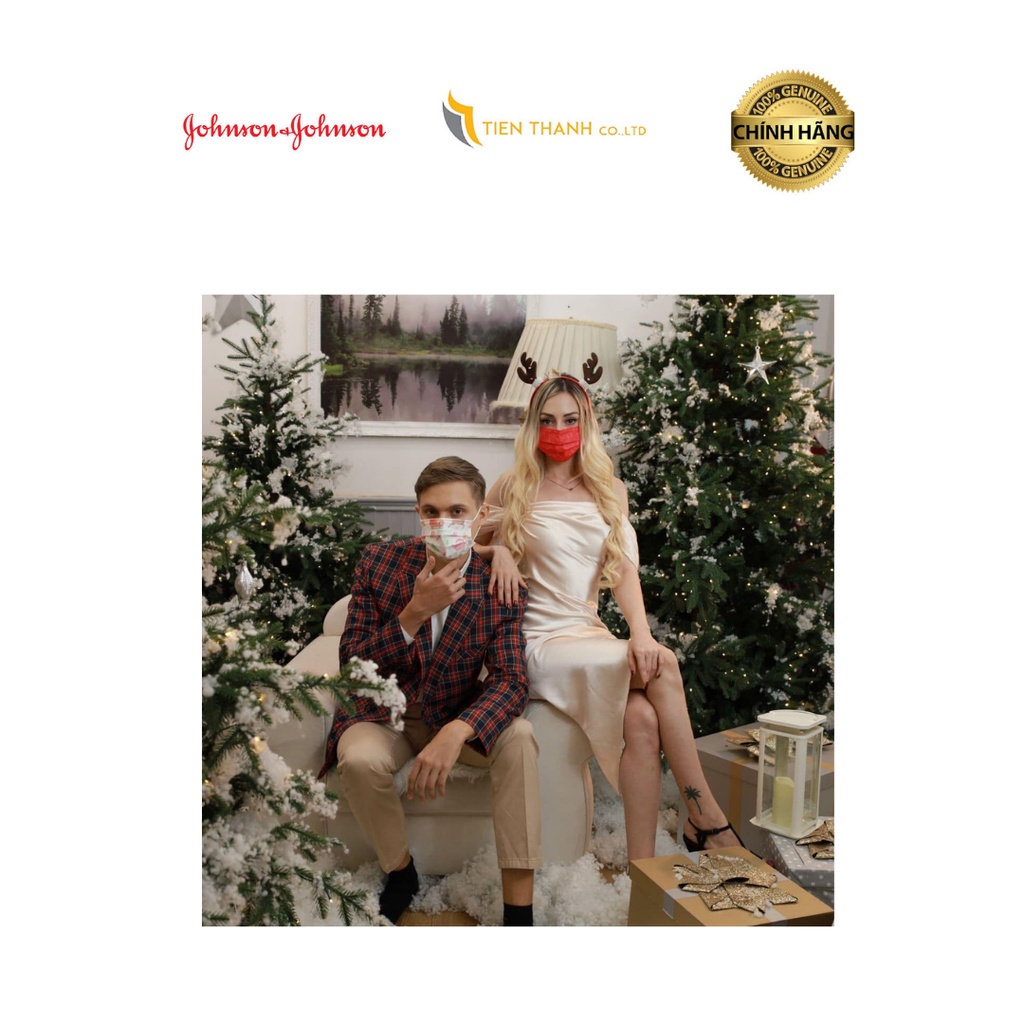 Khẩu trang Wakamono Noel người lớn chính hãng phiên bản giáng sinh