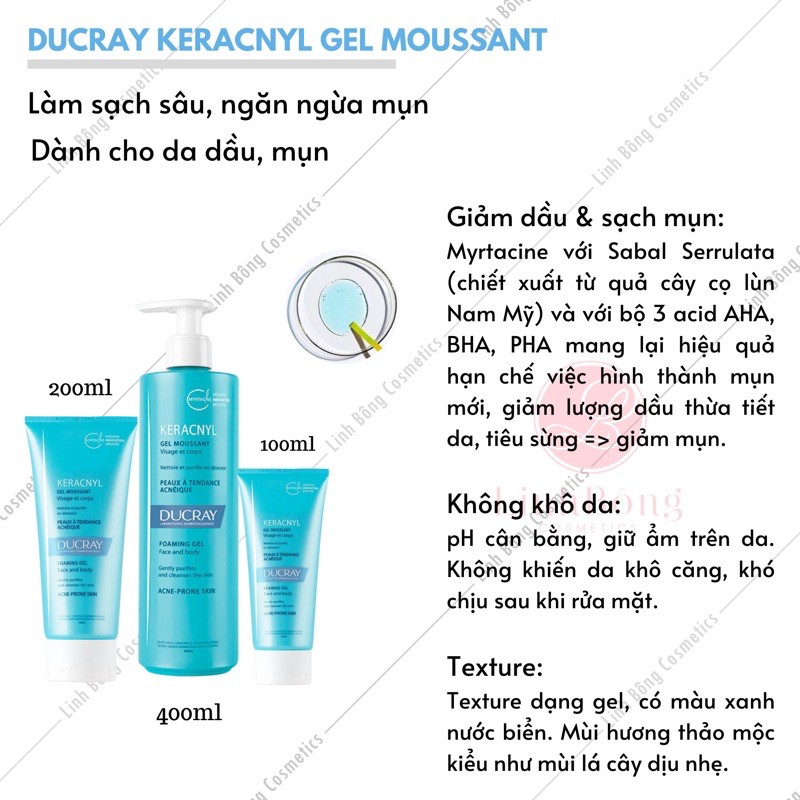 [Mã COS1904 giảm 8% đơn 300K] SỮA RỬA MẶT DUCRAY CHO DA DẦU MỤN CÁC SIZE (chọn phân loại)