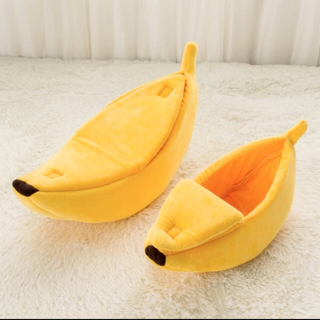 Ổ cho chó,mèo,guinepig hình chuối có nắp - Nhà cho thú cưng