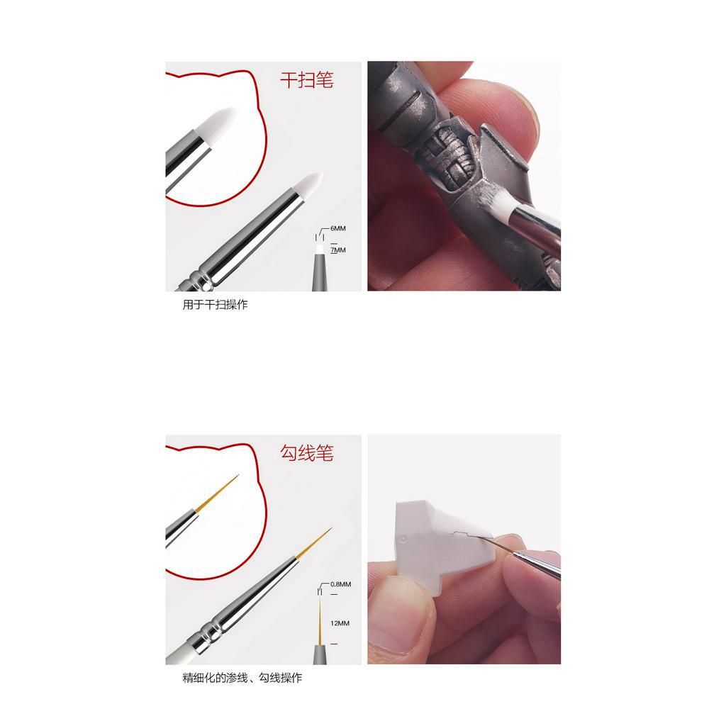 Cọ - bút vẽ phù hợp các loại sơn mô hình Hobby Mio - dụng cụ thủ công