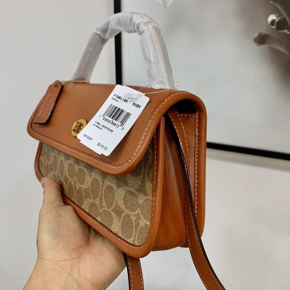 TÚI XÁCH Coach authentic ✨ Turnlock Clutch Crossbody Bag f1980-129 ✨✨‼️