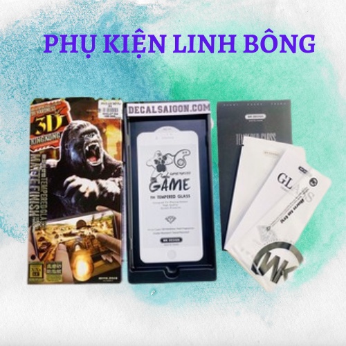 (FULL HỘP) Kính cường lực Kk 3D chống vân tay phù hợp chơi game, chống bám mồ hôi 7p đến 12promax