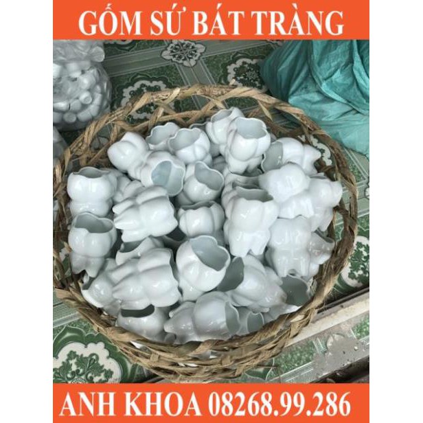 Cốc hình răng xuất khẩu - Gốm sứ Bát Tràng Anh Khoa