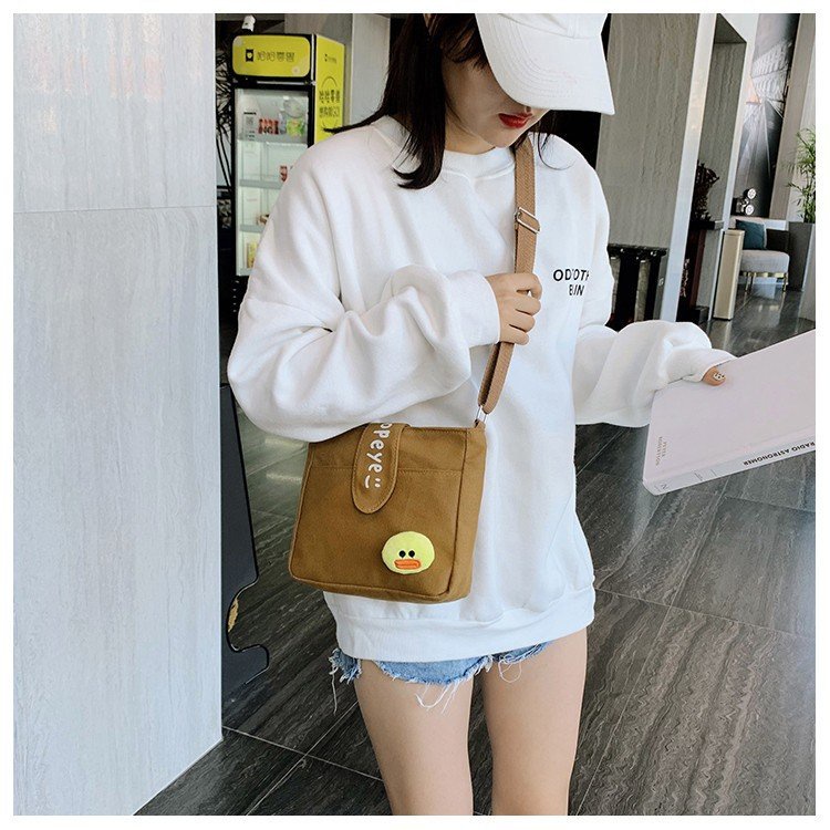 Túi Đeo Vai Vải canvas Kiểu Hoạt Hình Nhật Bản Dễ Thương