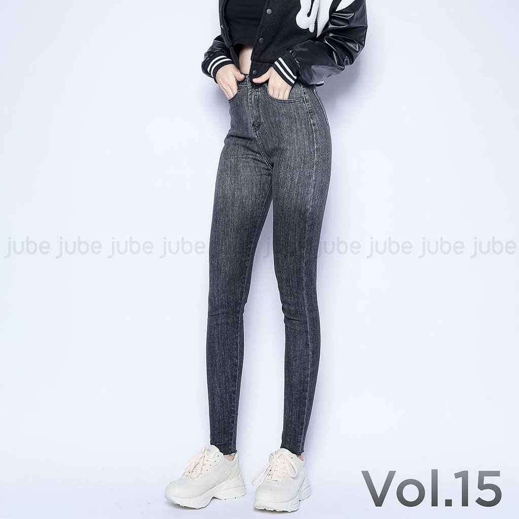 Quần Jean Nữ Lưng Cao Ombre JUBE Vol.15, Quần Bò Nữ Skinny Loang Màu Cắt Gấu Jean Co Giãn Hack Dáng, BST Signature Jeans | WebRaoVat - webraovat.net.vn