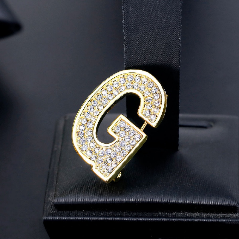 Ghim bảng chữ cái Rhinestone thời trang Hàn Quốc