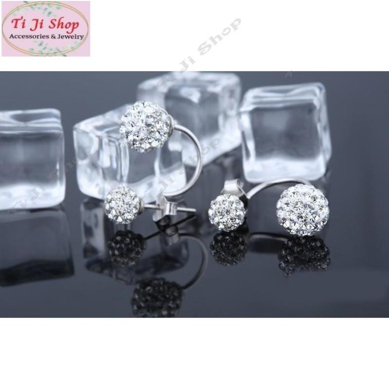 Bông tai inox trái châu loại cánh cung đẹp sang giá rẻ