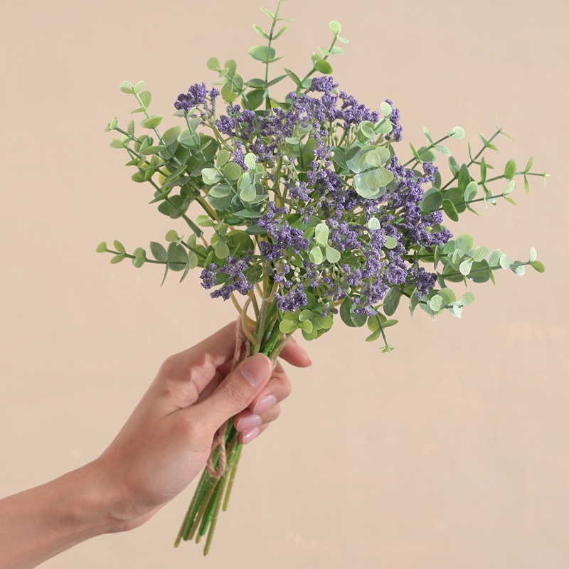 12pcs/1 Bó Gypsophila hoa giả trang trí Hoa Bạch Đàn Giả 12 Bông bạch đàn Trang Trí Tiệc Cưới trang trí đám cưới