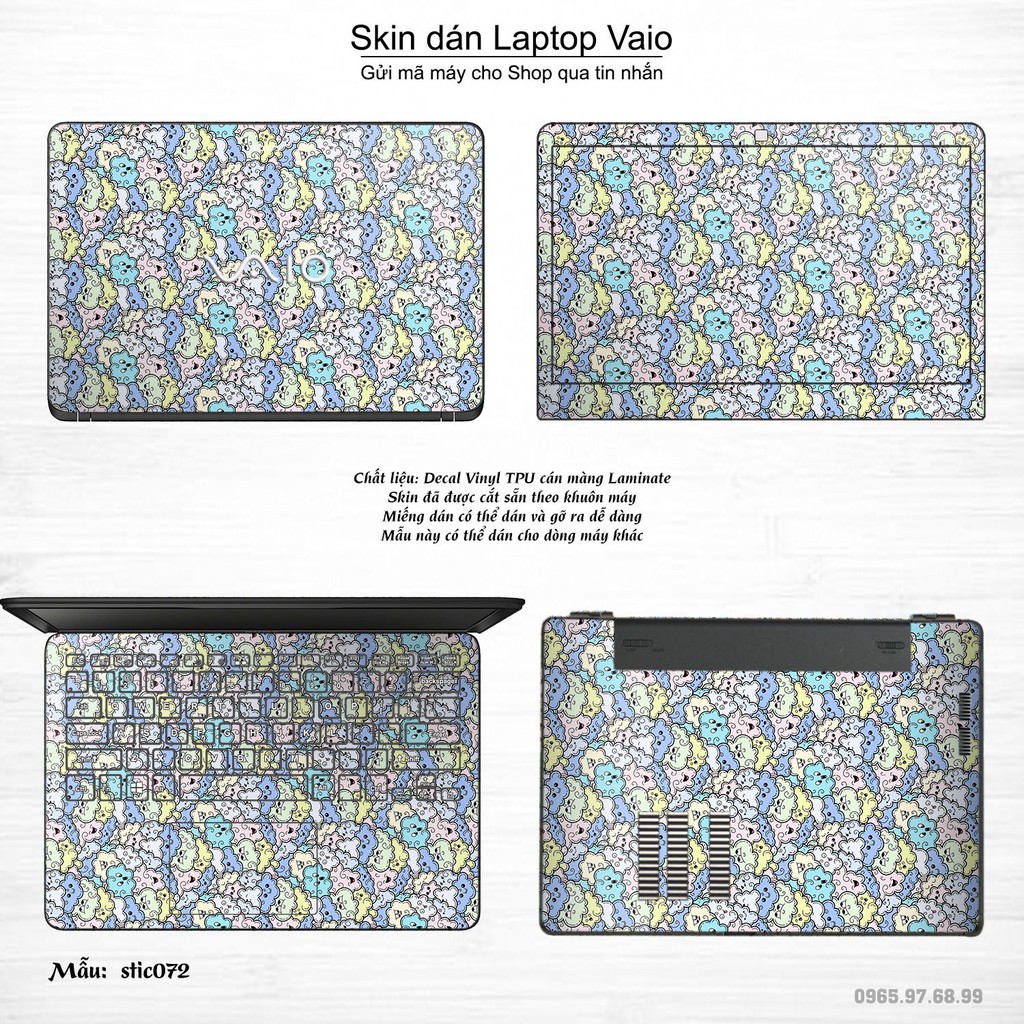 Skin dán Laptop Sony Vaio in hình Hoa văn sticker _nhiều mẫu 12 (inbox mã máy cho Shop)