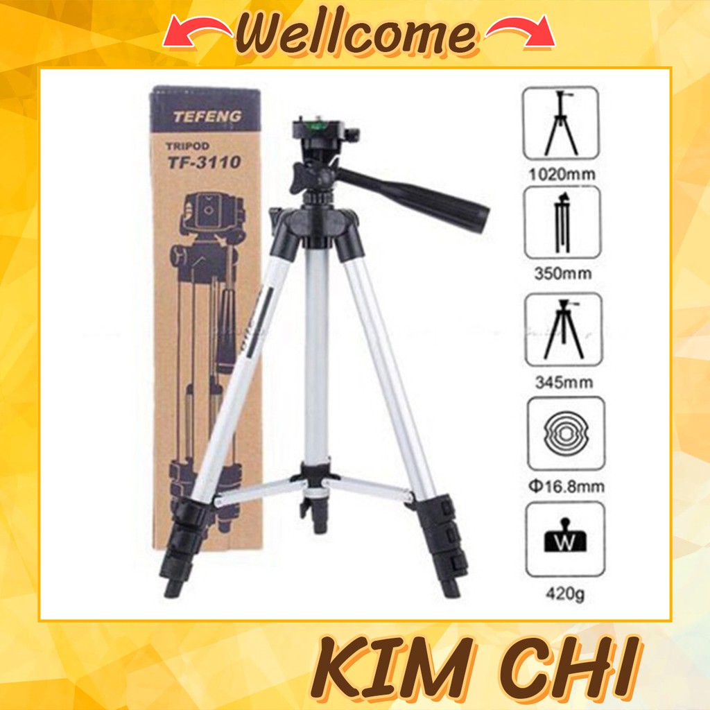 Giá đỡ 3 chân máy chụp ảnh Tripod TF-3110 + Miếng kẹp điện thoại - KIMCHI