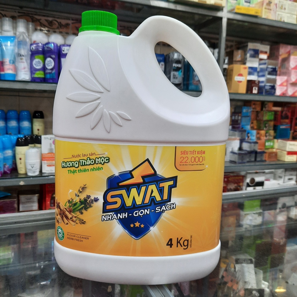 Nước lau sàn Swat hương Thảo mộc 4kg