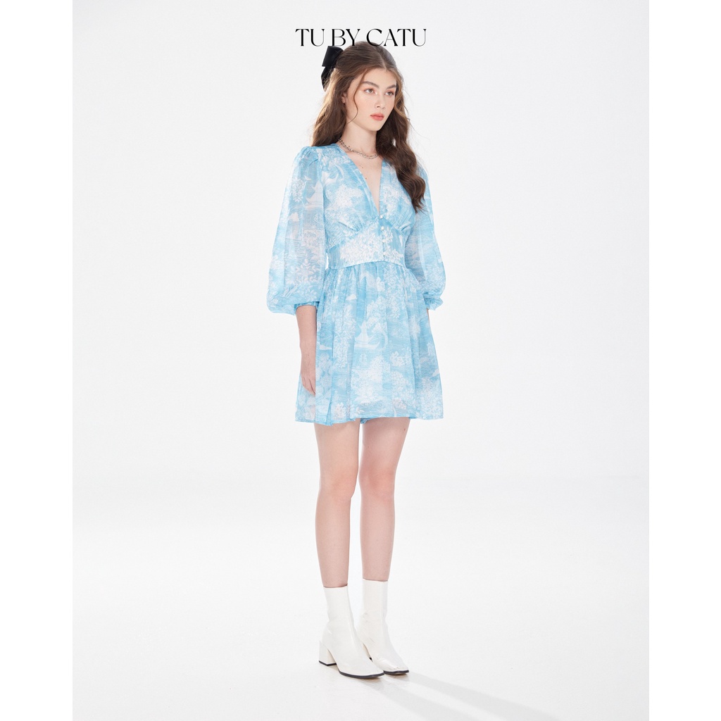 TUBYCATU | Jumpsuit họa tiết xanh