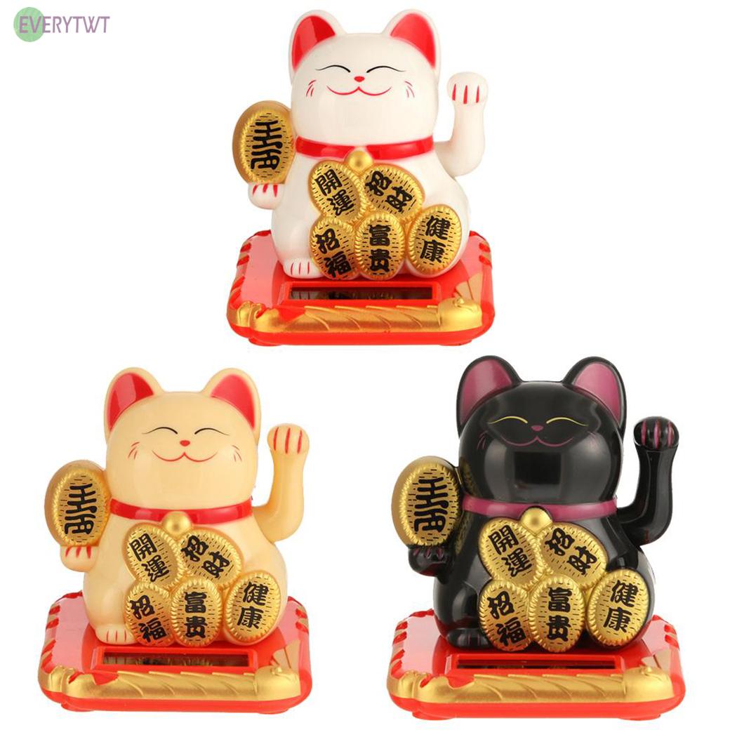 Mô Hình Mèo May Mắn Chạy Bằng Năng Lượng Mặt Trời
