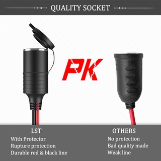 Dây Cáp Bật Lửa Đầu Cái Lst 10ft / 3m 12v 24v