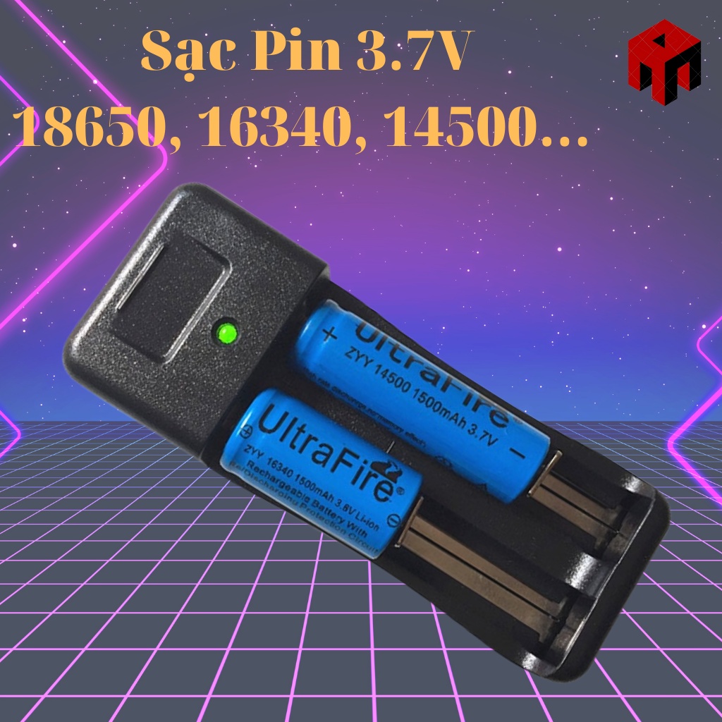 Đang Sale || Loại 1 - Bộ Sạc Đôi Dùng Cho Pin Ultra Fire 3.7V~4.2V - Sạc Pin Các Loại 18650 / 6800 / 4200 / AA / AAA