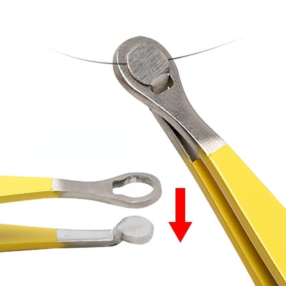 OCEANMAP Kéo Cắt Tỉa Lông Mũi Đầu Tròn Dạng Nhấn Bằng Thép Không Gỉ Tiện Lợi