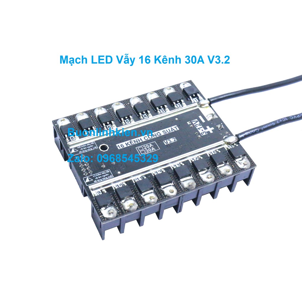 Mạch điều khiển LED Vẫy 16 Kênh Công Suất 30A V3.2 OneLed