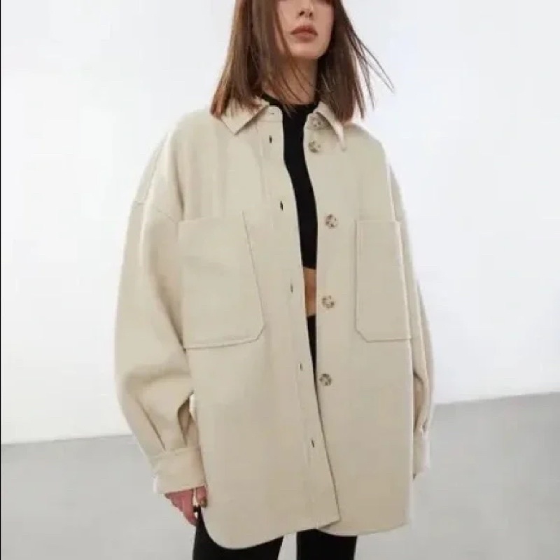 Áo khoác dạ oversize unisex 0ak F0rt xuất dư (3 màu)