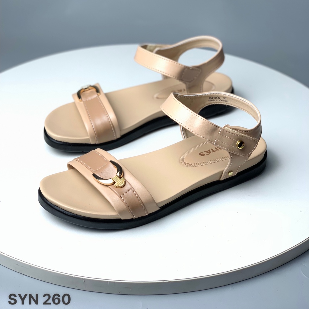 Sandal nữ BITAS ❤️FREESHIP❤️ Dép quai hậu nữ đế bằng siêu nhẹ, quai cách điệu SYN260