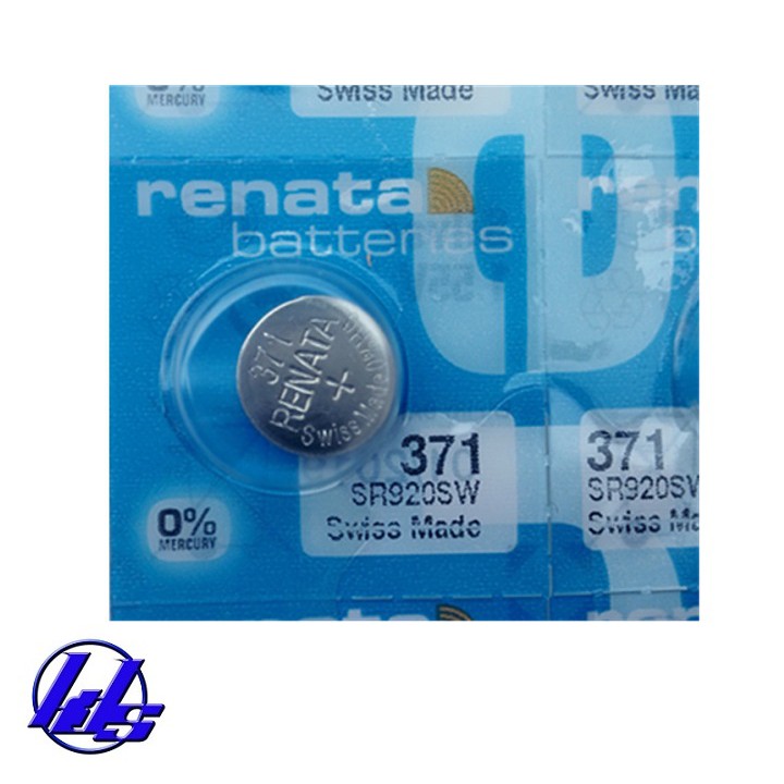 Pin đồng hồ Renata 371/SR920SW silver oxide 1.55V chính hãng Renata Thụy Sĩ - Vỉ 1 viên