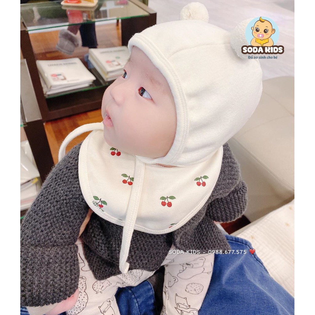 Mũ cục bông cho bé Hàn Quốc 0-12m