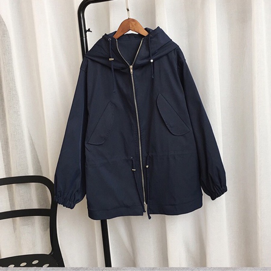 Áo khoac nữ form rộng có dây thắt eo