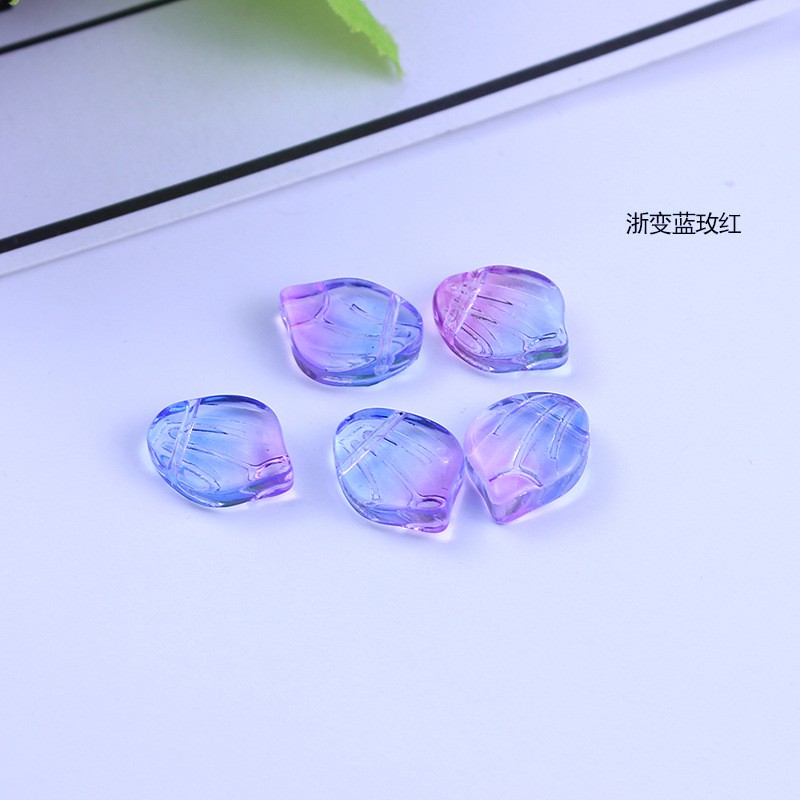 5 cánh hoa thủy tinh 9*12mm nguyên liệu làm trâm, làm trang sức