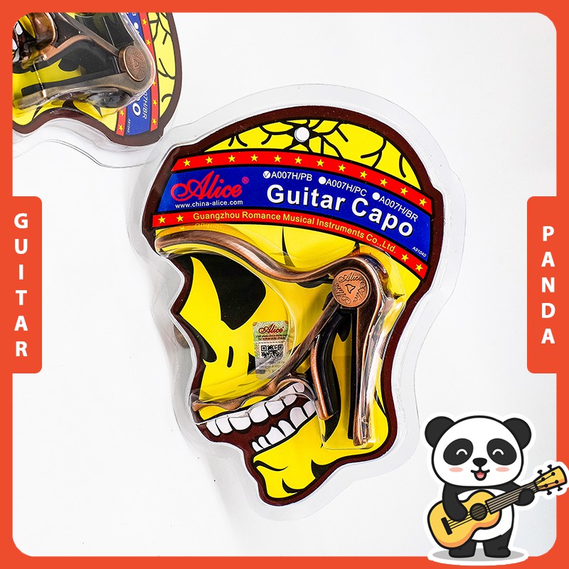 [Chính Hãng Alice] Capo Đàn Guitar Đầu Lâu Acoustic Classic Ukulele Kim Loại Đồng Đúc Guitar Panda