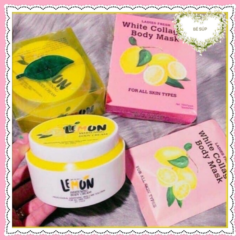 [Rẻ Vô Địch] Kem Kích Trắng Body Lemon Chanh bật tông siêu nhanh sau 1 lần đẹp mịn trắng da[ bé súp nội địa]