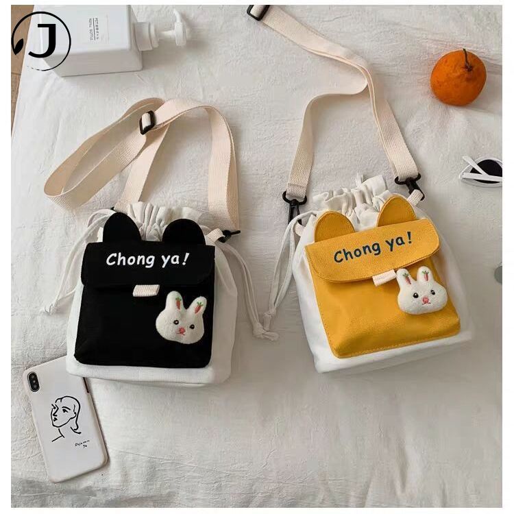 KAITIFEI Túi vải canvas thời trang xinh xắn cho nữ