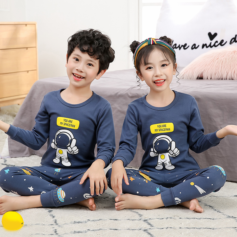 Set Đồ Ngủ Dài Tay In Họa Tiết Dễ Thương Cho Bé