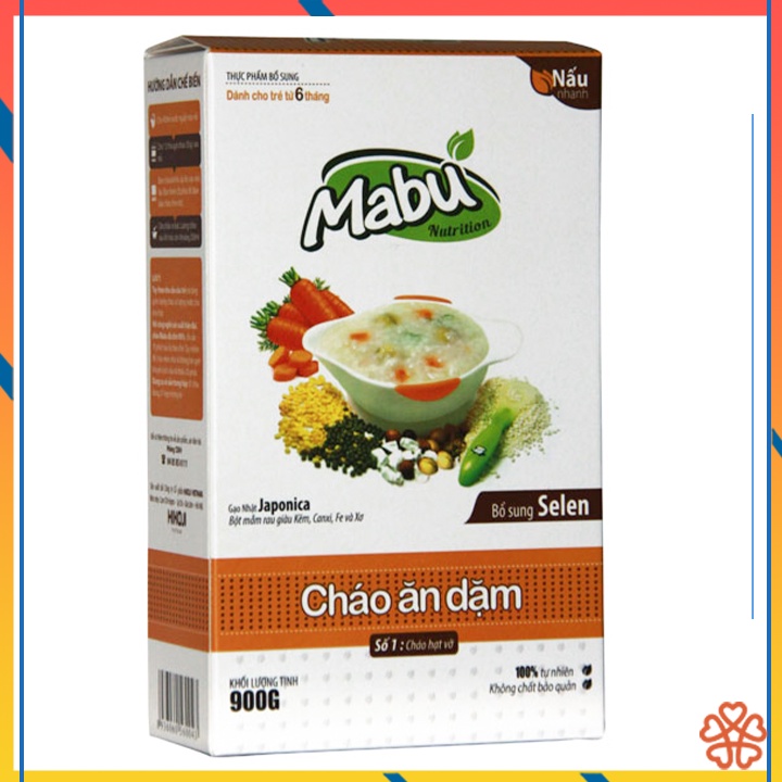 Cháo ăn dặm Mabu số 1 hạt vỡ (900g)