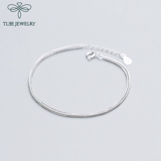 Lắc tay bạc nữ TLEE mắt kết cá tính basic TLEE JEWELRY LT0104