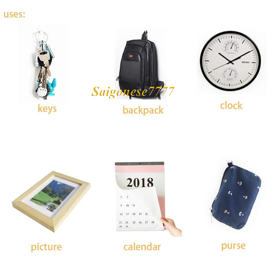 20 Đinh Ghim 3 Chấu Móc Treo Khung Tranh Vật Dụng Tiện Lợi Không Cần Khoan Tường Frame Picture Hanger