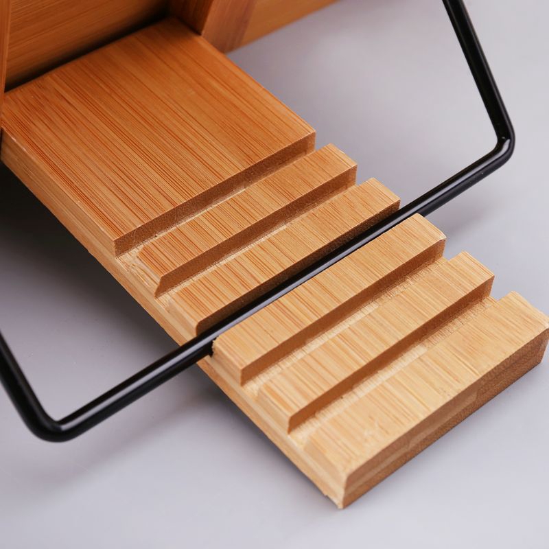 Giá đỡ đọc sách bằng gỗ tre có thể điều chỉnh thiết kế dạng kẹp gấp gọn