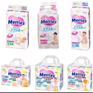 Bỉm merries quần nội địa m58/ dán l54