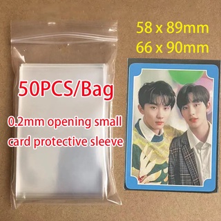 50 cái 0.2mm Dày Tay Áo Thẻ Bảo Vệ Photocard Bảo Vệ Thẻ Trong Suốt Bìa Cứng / Mềm Chủ Thẻ