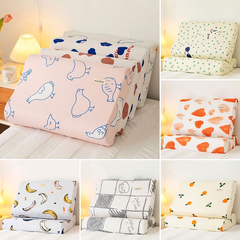 Vỏ Gối Bằng Cao Su Non Bọc Vải Cotton Hoạt Hình Trang Trí Nhà Cửa