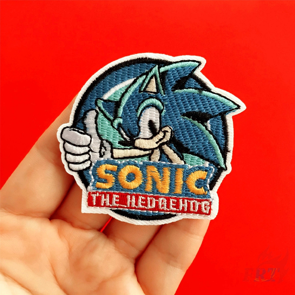 Bộ 1 / 2 miếng vá ủi quần áo hình nhím Sonic đáng yêu