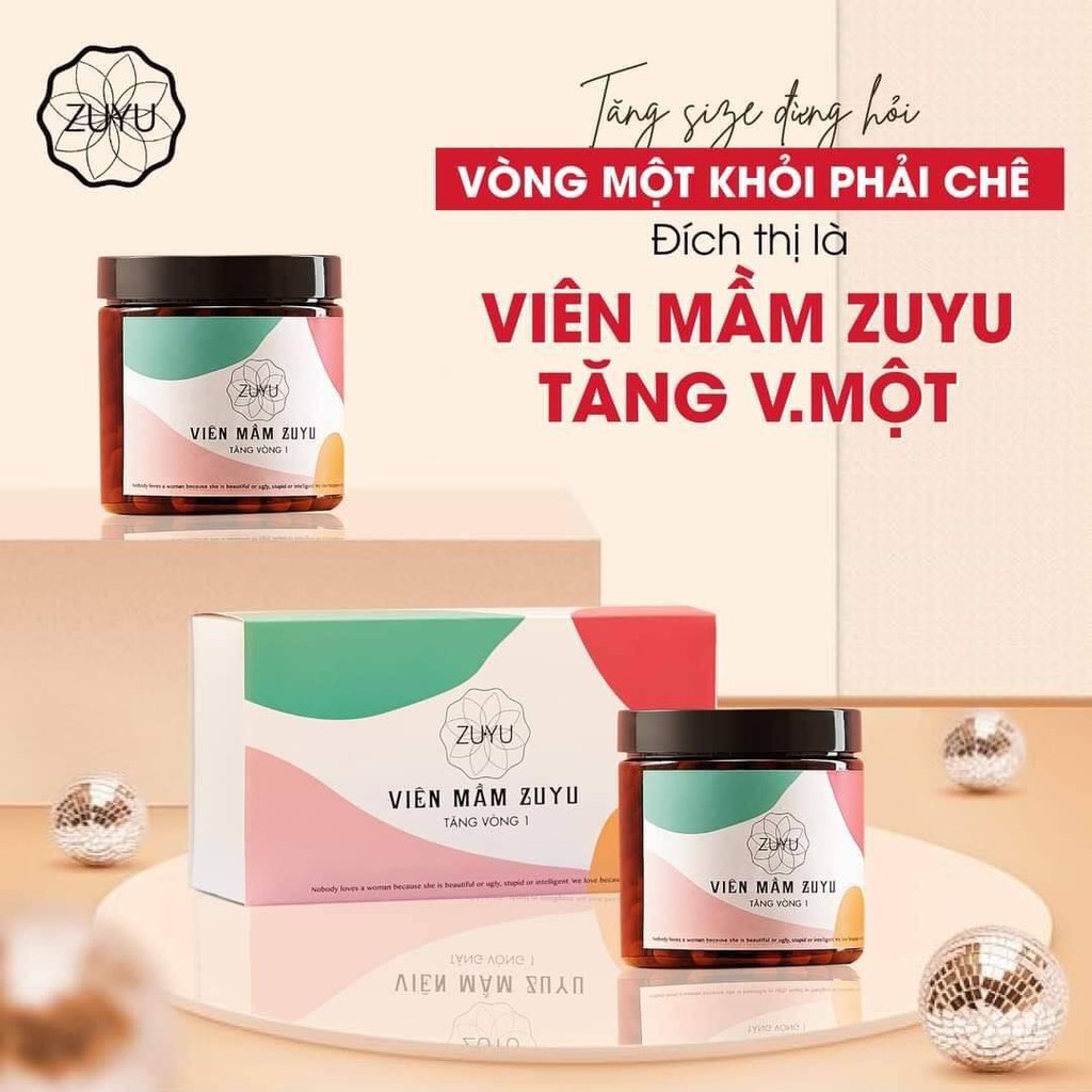 Viên Mầm ZuYu Tăng Vòng 1 [Hộp 300 Viên , Mua 1 Tặng 1+ Tặng Tinh Dầu MaSa + Tặng Mặt Nạ Cam Đỏ + Thước Dây]