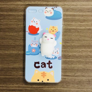 Ôp lưng Iphone Mochi mèo nền xanh