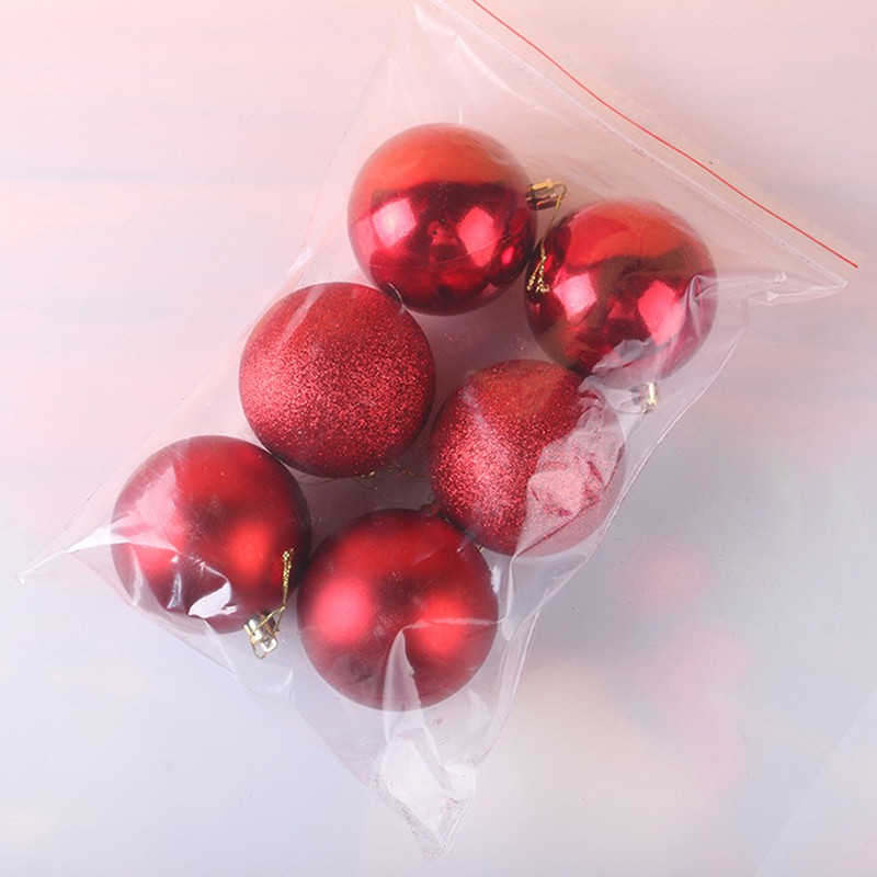 Set 6 Quả Châu Trang Trí Noel 8 CM