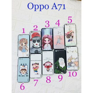 Ốp lưng in hình thời trang cho Oppo A71 Tặng dây đeo điện thoại