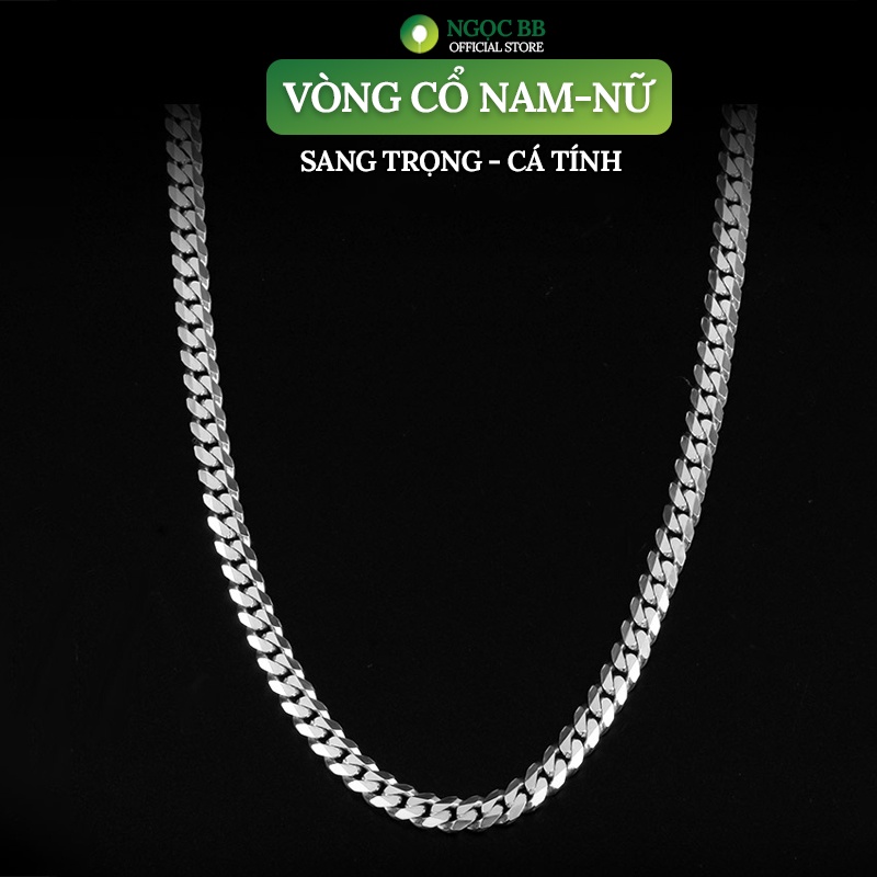 Vòng Cổ Nam Nữ Chuỗi Trơn Phong Cách, Sang Trọng Chất Liệu Titan Đẹp Không Gỉ